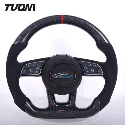 China Volante de fibra de carbono de cuero Alcantara Audi RS3 S3 A3 A4 RS4 350 mm en venta