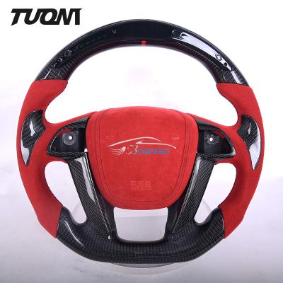 China Red Luxury Alcantara Honda Accord Carbon Fiber Steering Wheel LED Digital for sale