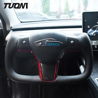 China Yoke Tesla Carbon Fiber Steering-Wiel100% Geschikte Duurzame Ergonomische Greep Te koop