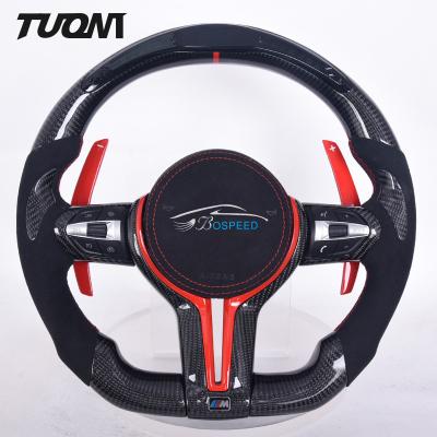 China BMW Standard Universal LED Display Carbon Fiber Steering Wheel Flat Bottom for sale