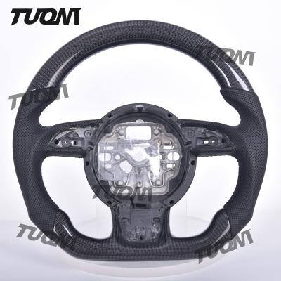 중국 Audi Carbon Fiber Steering Wheel C6 Q8 SQ5 Q3 TTS TT MK2 A8 S5 A3 8P S5 B9 RS5 S4 B9 판매용