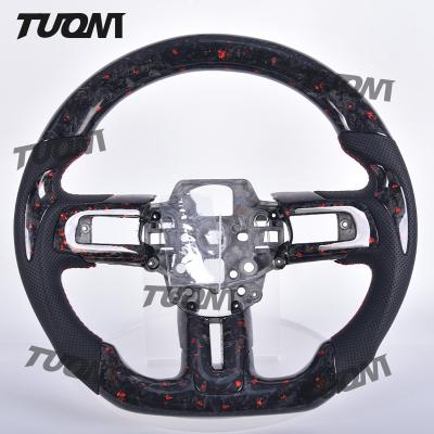 Китай Custom Stitch Color Ford Carbon Flat Bottom Steering Wheel with Leather Grip for Enhanced Control продается