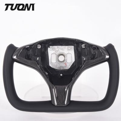 China Flat Bottom Carbon Fiber Alcantara Steering Wheel 2022 New Style for sale