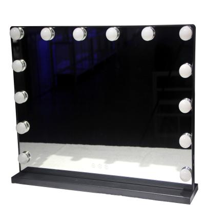 China Hot Sales Lighted Beauty Salon Makeup Vanity Single Side Mirror With 14 Led Bulbs for sale