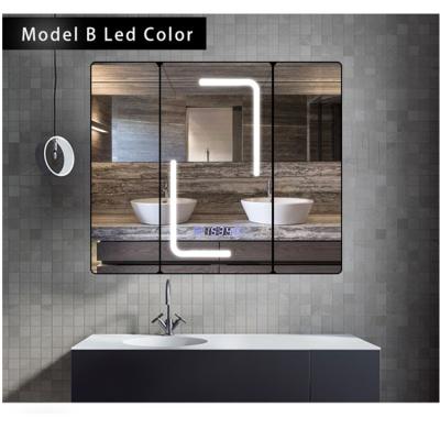 China Home Wall Mounted Magnifying Mirror Cabinet Hotel Frame Aluminum Medicine Cabinet for sale