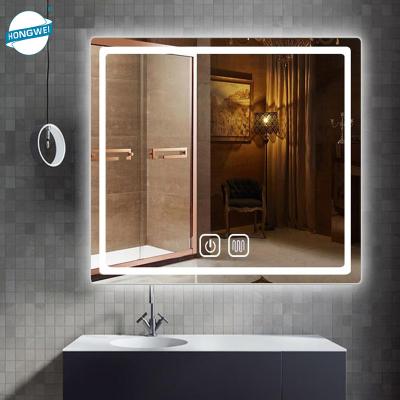 China Best Hot Selling Chinese Product Magnifying Bath Mirror Led Lights Demister Bathroom Mirror Smart Mirror Glass Touch Screen for sale