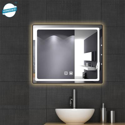 China Best Selling Item Magnifying Screen Led Lights Illuminated Bathroom Vanity Mirror Full Bath Magic Smart Wall Mirror for sale