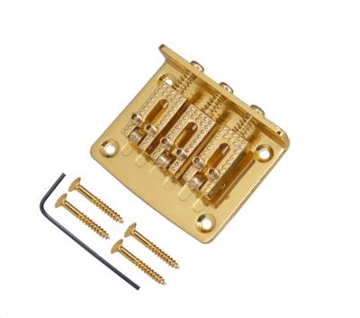 China saddle gold v v style 3 string style hardtail bridge for cigar box guitar saddle tailpiece for electric guitars for sale