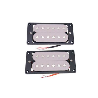 China White Pickups 2pcs Double Coil Humbucker String Coil Electric Guitar Neck and Bridge Pickups for sale