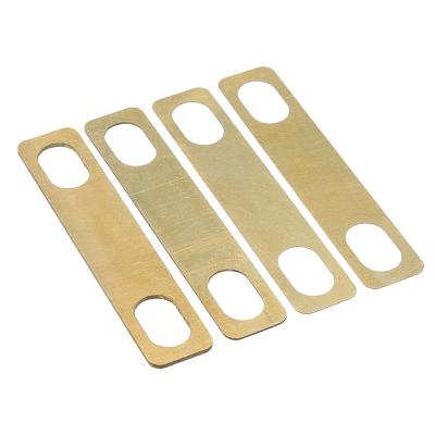 China Custom Guitar Factory Guitar Grip Mounting Brass Neck Shim Moving Comb Copper Joint 0.1/0.2/1mm 4Pcs/Set for sale