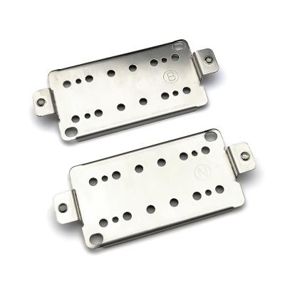 China Thin Pickup Double Coil Electric Guitar Parts Electric Guitar Trims White Copper Base Mount 50/52 Neck Bridge for sale