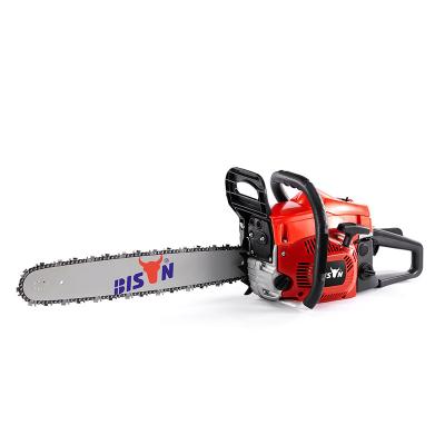 China 2-Stroke BISON China gasoline chain saw gas powered chain saw big gasoline wood cutting tree cutter chainsaw machine for sale