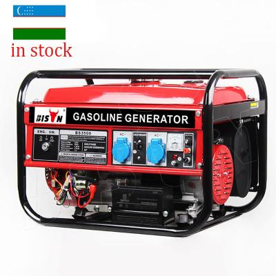 China Uzbekistan IN STOCK Wholesale 3kw 3.5kw 3.5 kw 110v 220v 230v electric portable petrol gasoline benzin generator 20000set/Month for sale