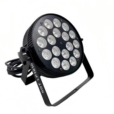 China 18pcs 10W bar led par can light 4in1 slim par light for stage bar club show light for sale