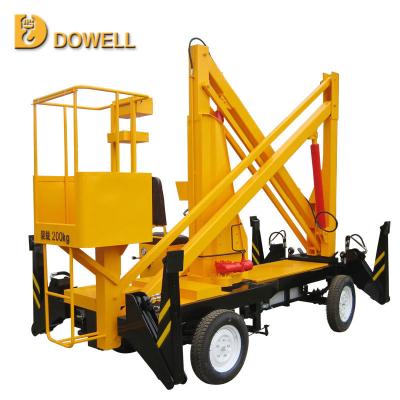 China Building Material Stores Hydraulic Articulating Boom 14m Crawler Cherry Picker Lift for sale