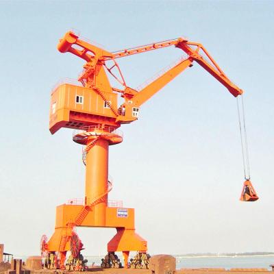 China portal crane jetty bucket bulk material loading and unloading jetty portal crane for sale