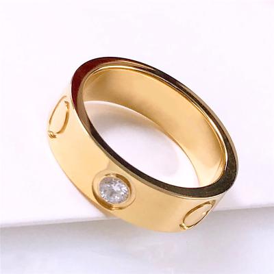 China Other Original Stainless Steel Couple Designer Rings For Women Zircon Ring Charm Jewelry for sale