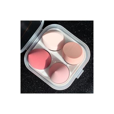 China Lady Faces Sponge Box Egg Beauty Makeup Dry And Wet Balls 4 Powder Blast Makeup Egg Storage Box Sponge Eggs for sale