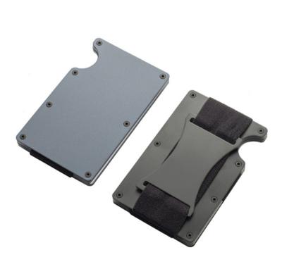 China RFID Blocking Protects Ultra Thin Aluminum Alloy RFID Blocking Card Holder Holds More Than 10 Cards With Plastic Belt For Holder Money for sale