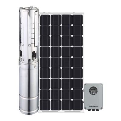 China Agricultural Irrigation / Domestic Grandfar 4SSP 1 Hp Borehole Water Pump Kit Solar Irrigation System Farm 1.5hp for sale