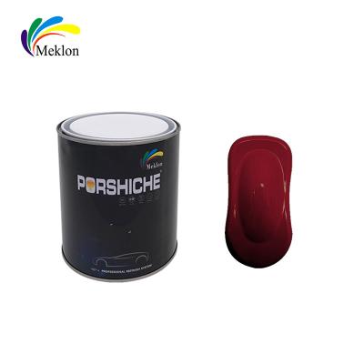 China Waterproof Nontoxic Rose Red Car Paint , Glossy Automotive Refinishing Products for sale