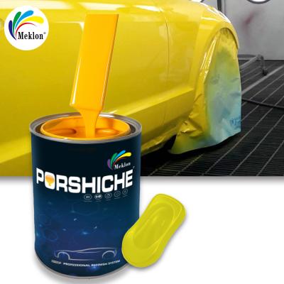 China 1K Lemon Yellow Car Repair Paint Pure And Full Color Supplyer for sale