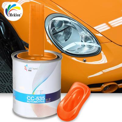 China Auto Paint Excellent Covering 1K 2K orange Color Automotive Base Coat Refinish Car Paint for sale