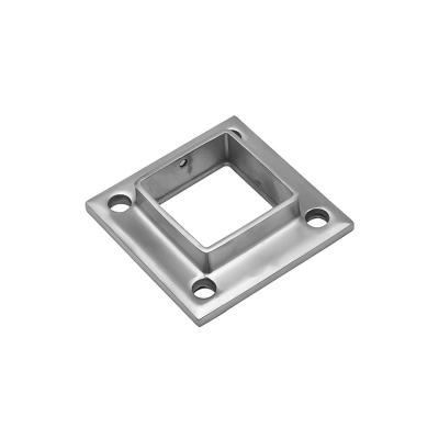 China Modern Wall Mounted Rail System Stainless Steel Flange Square End For Post for sale