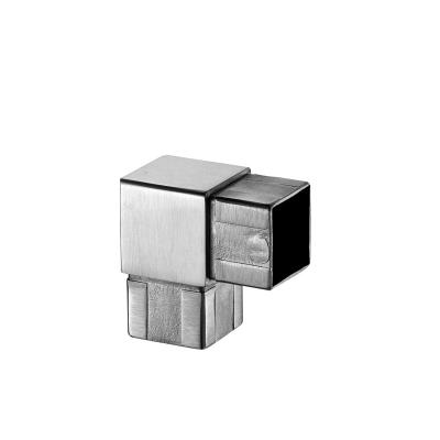 China 304 316 Modern Marine Grade Stainless Steel Railing Fittings 90 Degree Square Tube Connectors for sale