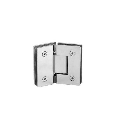 China Modern Polish Finish 304 Stainless Steel 135 Degree Swivel Glass Hinge For Shower Room for sale