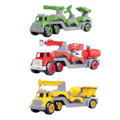 China Educational Diecast Car DIY Kit Model Toy Fire Truck Kit For Kids for sale