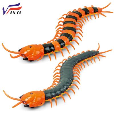 China Glowing eyes forward and backward disgusting animal plastic rc toy centipede cartoon realistic simulation prank toy kids automatic turn right demo function for sale