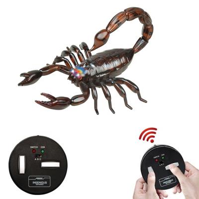 China Glowing Eyes Forward and Backward New Hot Disgusting Simulation Rc Animal Plastic Toy Cartoon Scorpion Toy Kids Prank Toy Realistic Auto-Turn Right Demo Function for sale