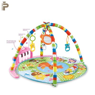 China Soft Toy Mat Baby Rattle Play Mat Toys Multifunctional Piano Fitness Educational Happy World Floor Rack for sale