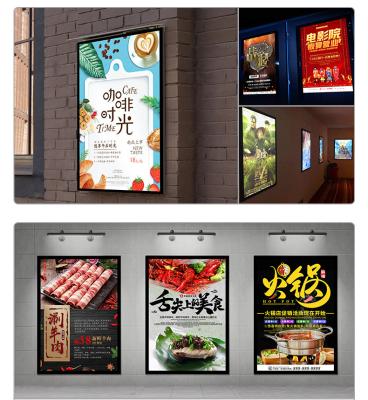 China Customizable Detachable Open Cover Aluminum Alloy Billboard Led Advertising Aluminum Frame Magnetic Light Box for sale