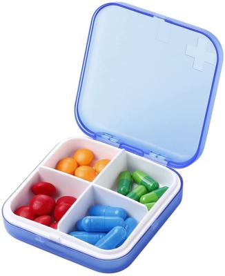 China High Quality Portable Eco-friendly Weekly Pill Box Small Pill Organizer Pill Container for Purse or Pocket, Excellent Pill Storage Case for sale