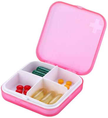 China Eco-friendly Weekly Pill Organizer Portable Pill Box Small Pill Container for Purse or Pocket, Great Pill Storage Case for sale