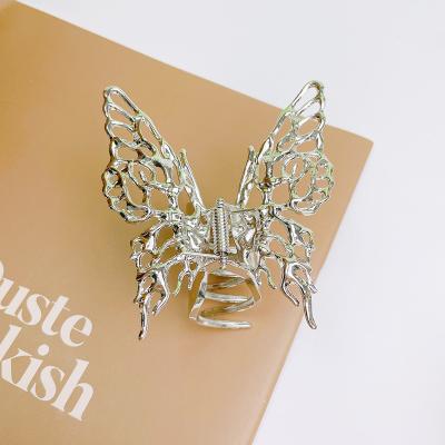 China 2022 New Korean Creative Hair Accessories Big Hair Accessories High Quality Hollow Metal Butterfly Hair Claw for sale