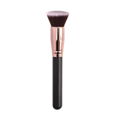 China Angular Blush Wholesale Make Your Own Brand Black Plain Flat Surface Pink Base To Make Up To Sweep Cosmetic Brushes for sale