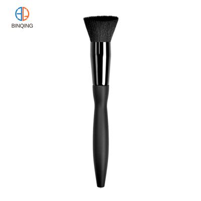 China Angular Blush Synthetic Fiber Logo Single Makeup Brush For Sexy Black High Quality Luxury Custom Base for sale