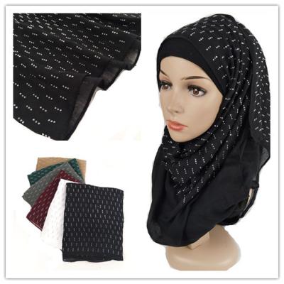 China Chiffon Cotton and Long Wrap Canvas Ethnic Turban Scarf Ladies Scarf for sale