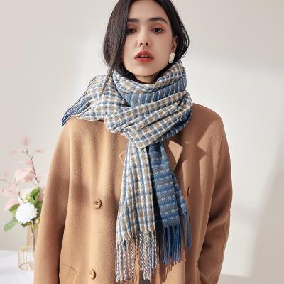 China 2021 New Cashmere Artificial Cashmere Scarf Printed Plaid Scarf Warm Autumn And Winter Scarf for sale