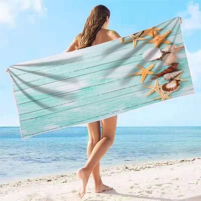 China Superfine Fiber Beach Scenery Printed Beach Towels Ultrafine Beach Towels Can Be Customized for sale