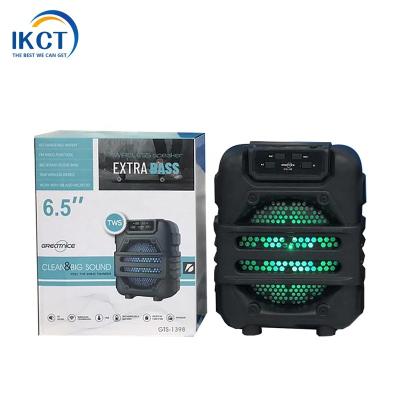 China AirPlay GTS-1398 6.5 inch speaker RGB Lights Party Box Support Microphone OEM Reprint brand for sale