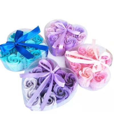 China Wholesale Valentine's Day Home Gift Hotel Spa OEM Soft Soap Rose Flower Gift Box Christmas New Year's Gift Immortal Flower Bath Ball flower soap for sale