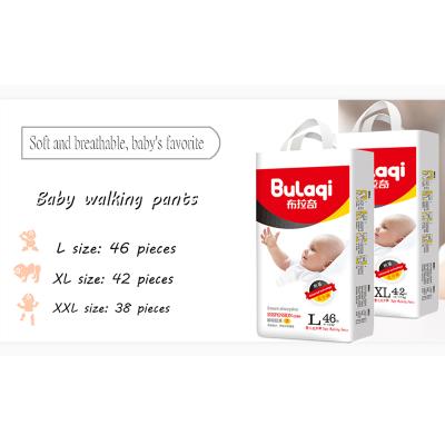 China Wholesale Soft Breathable Diapers Printed Pants Baby Disposable Diaper Cheap Style Baby New Diapers Pants for sale