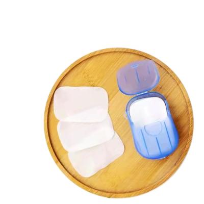 China Basic Cleansing 50 Pieces Travel Goods Portable Hand Soap Tablets Mini Disposable Soap Paper Soap for sale