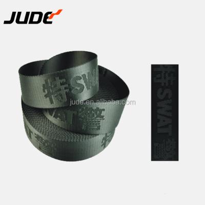 China Viable Flame Retardant Black Special Warrior And Terrorist Jacquard Webbing Belt 50 Mm For Police Uniform Suit for sale