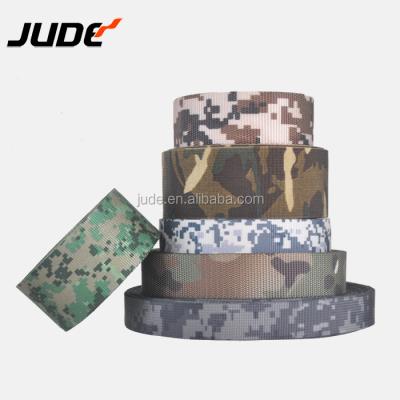 China Custom Polyester Double 2 Sided Other Printing Camouflage Webbing For Tactical Military Backpack for sale