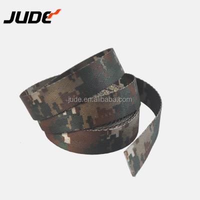 China Viable factory direct cheap Eco-freindly silk screen printed webbing band camo strap for sale